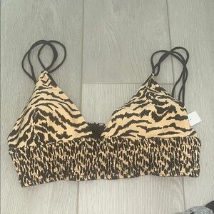Animal Print Strappy Bikini Top